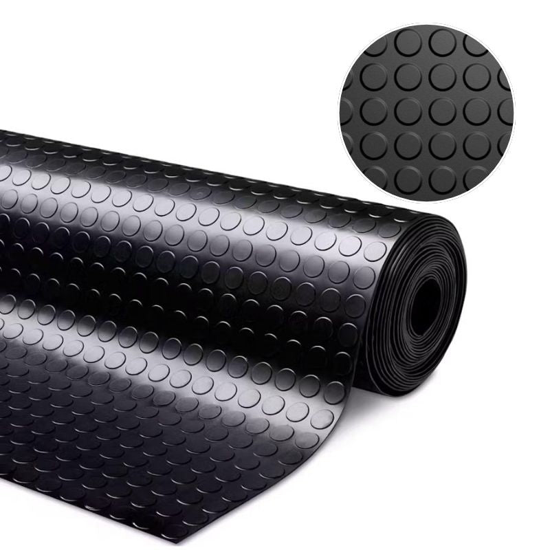 Suelo Vinílico PVC Círculos Negro - detalle