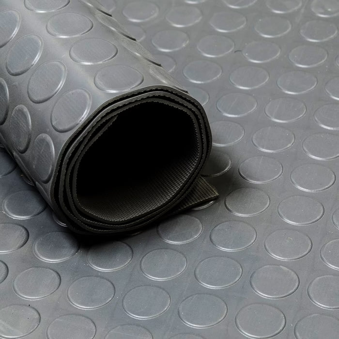 Suelo Vinílico PVC Círculos Gris - textura