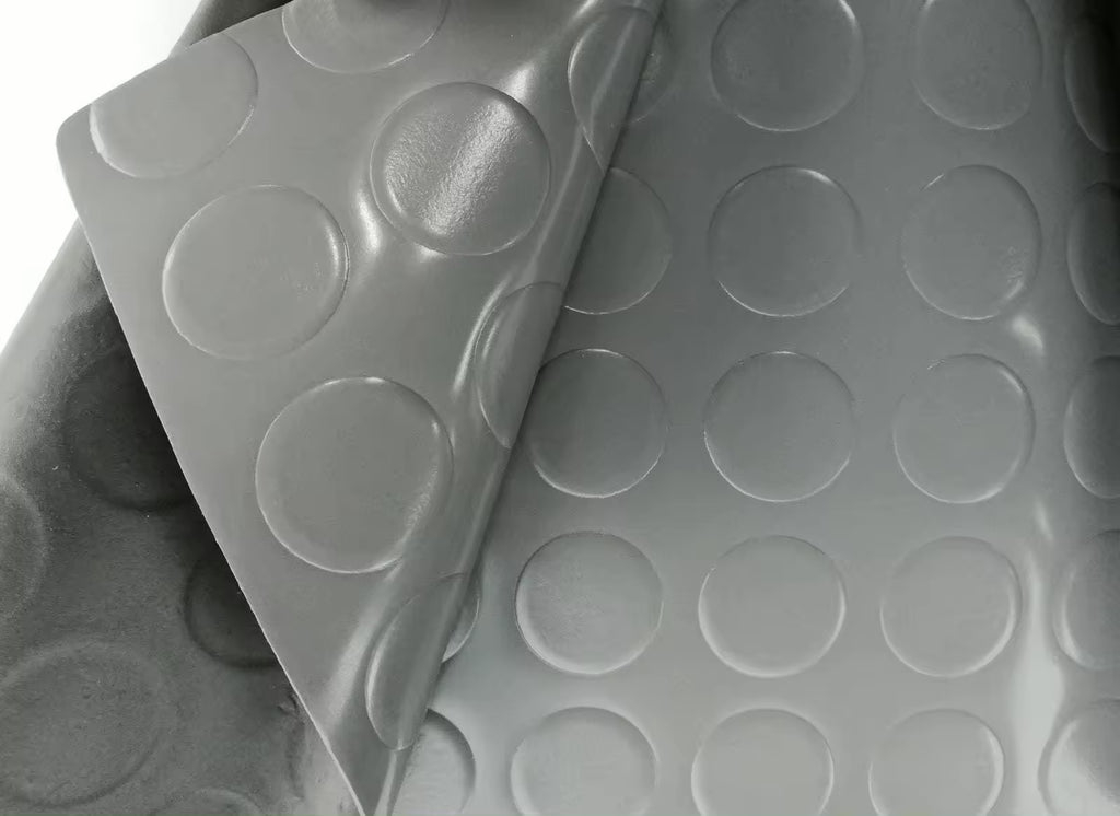 Suelo Vinílico PVC Círculos Gris - detalle