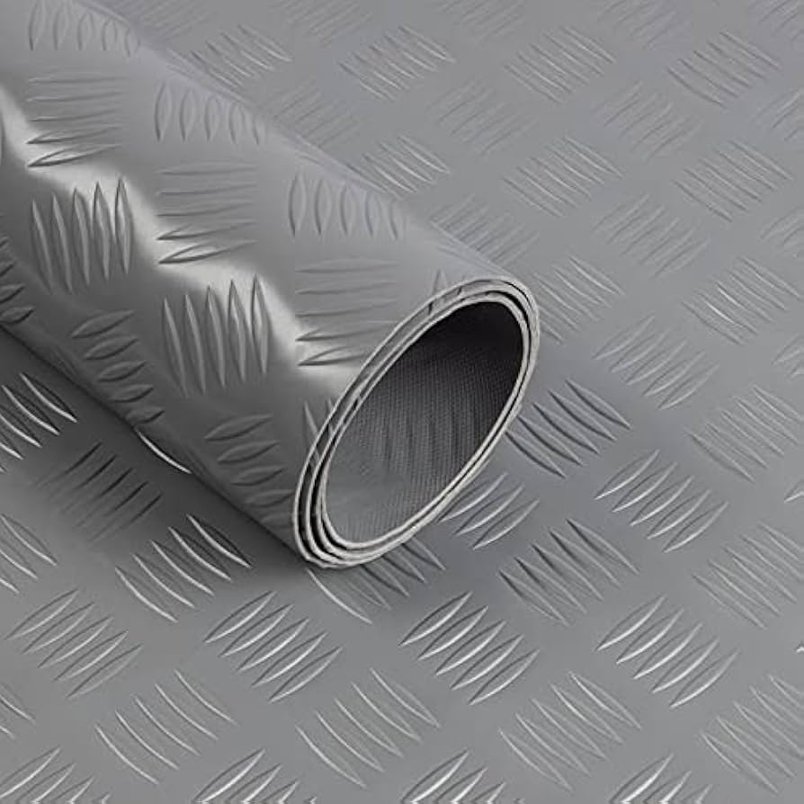 Suelo Vinílico PVC Aspas Gris - detalle