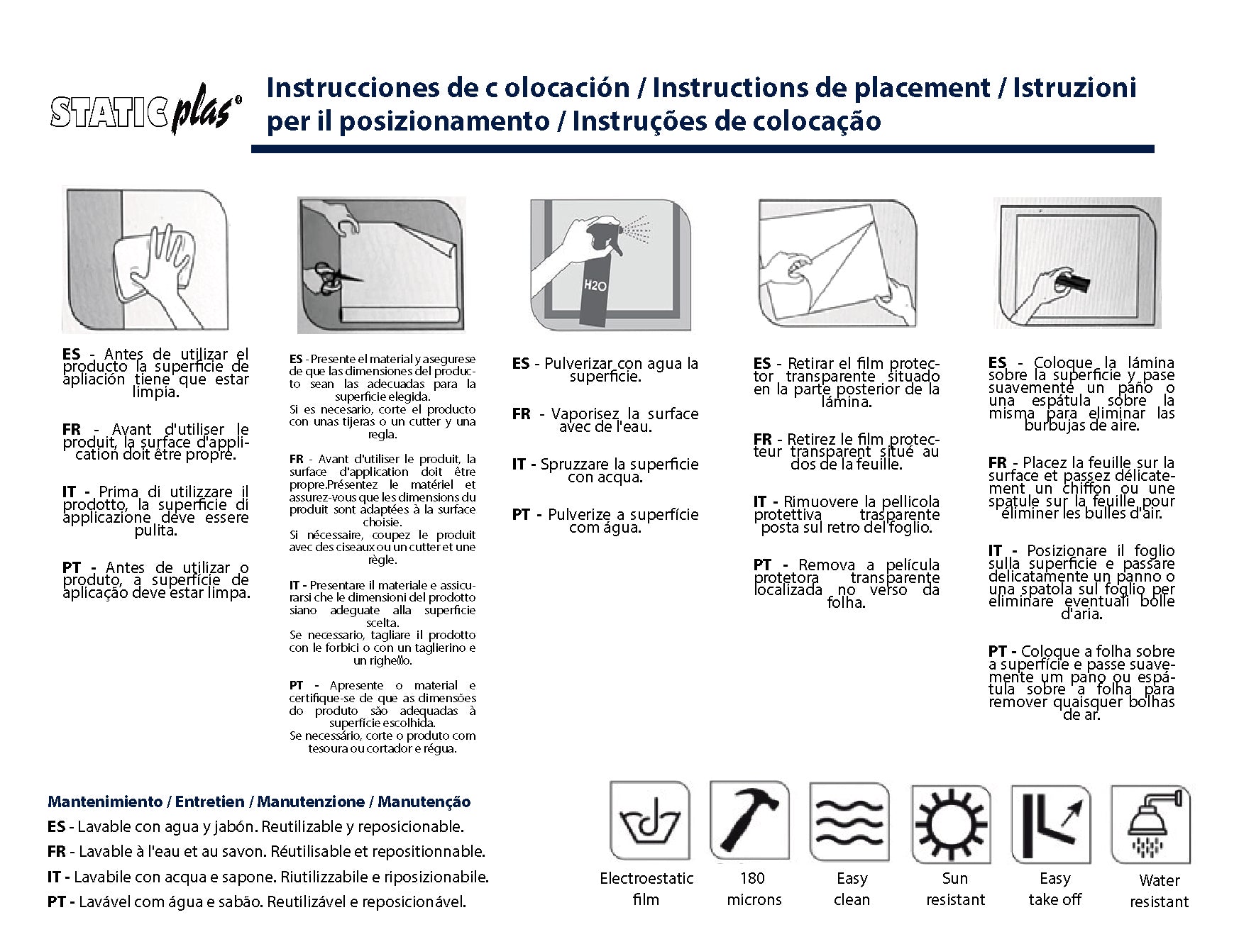 Vinilo estático para ventanas grabado ácido
