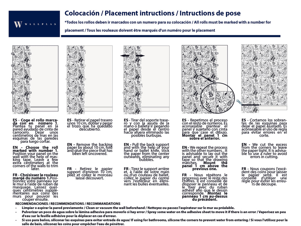 Mural vinílico autoadhesivo Wallplas Arties
