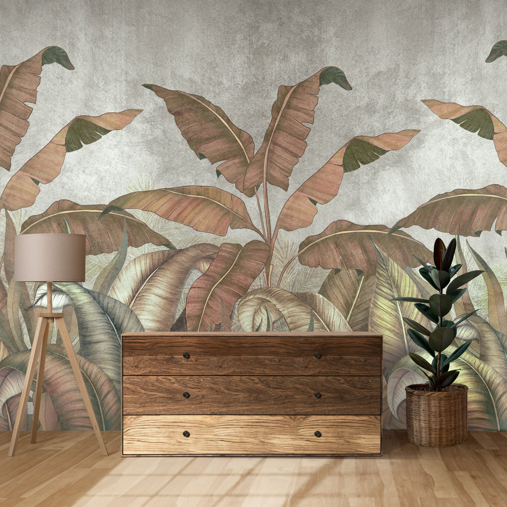 Mural vinílico autoadhesivo Wallplas Hojas