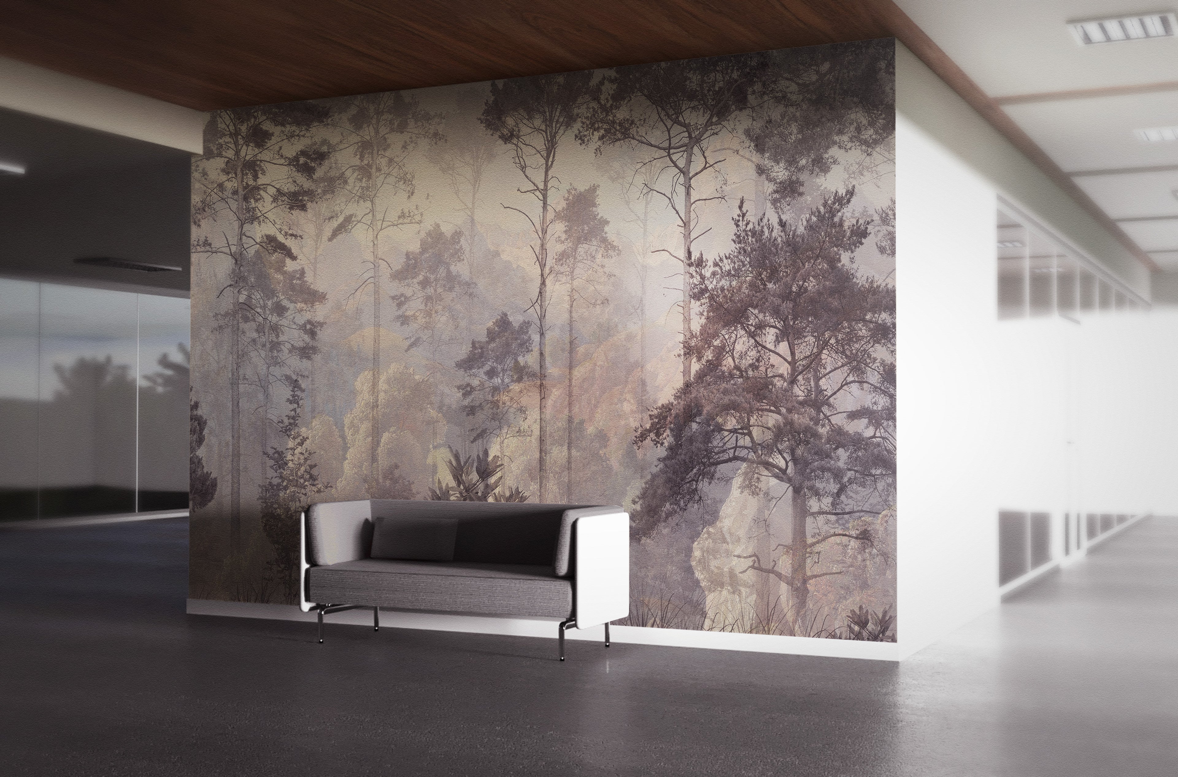 Mural vinílico autoadhesivo Wallplas Bosque