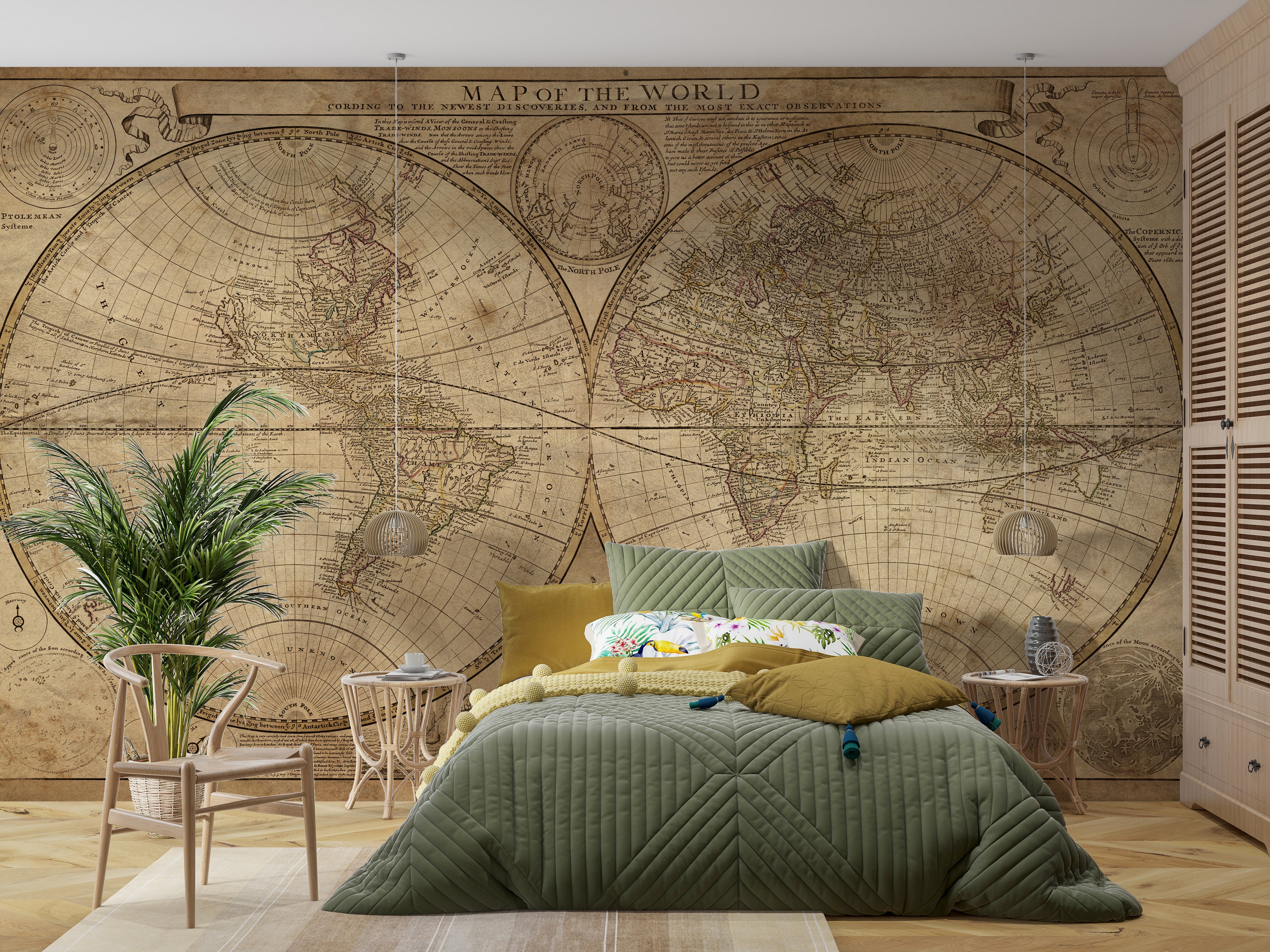 Mural vinílico autoadhesivo Wallplas Mapa mundi