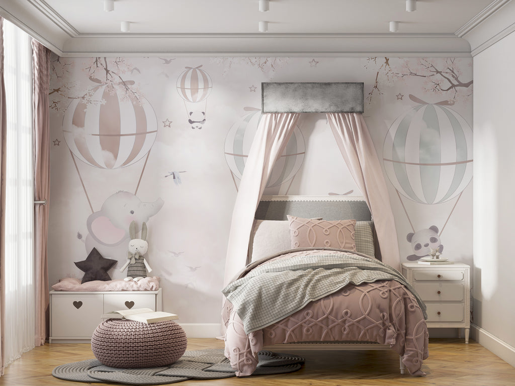 Mural vinílico autoadhesivo Wallplas Infantil Elefantes