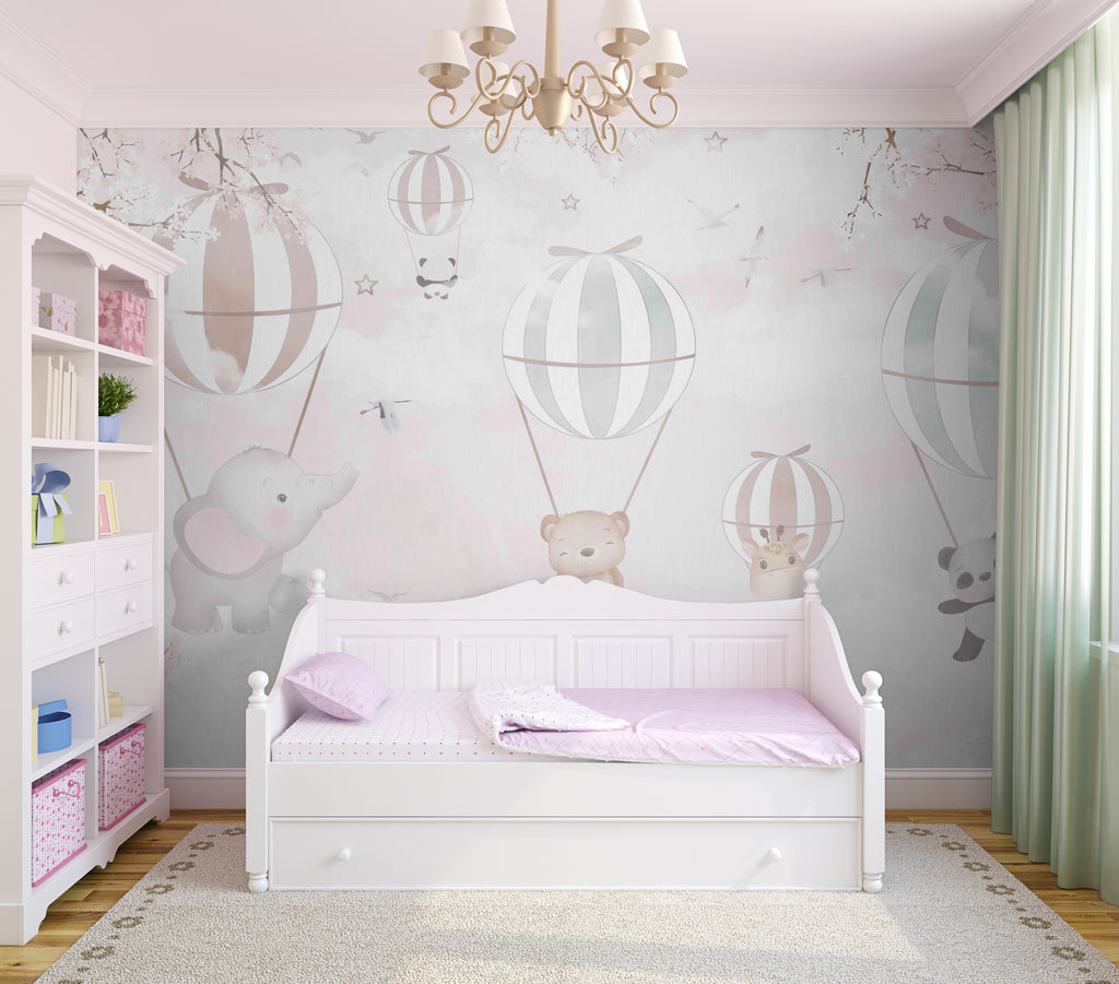 Mural vinílico autoadhesivo Wallplas Infantil Elefantes