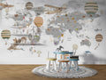 Mural vinílico autoadhesivo Wallplas Infantil Mundi