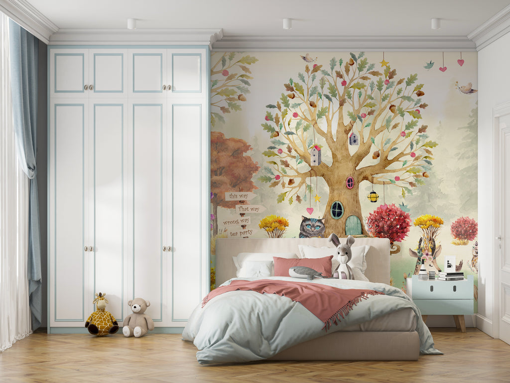 Mural vinílico autoadhesivo Wallplas Infantil Otoñal