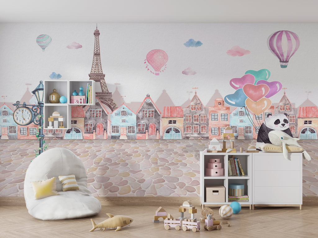 Mural vinílico autoadhesivo Wallplas Infantil Panda
