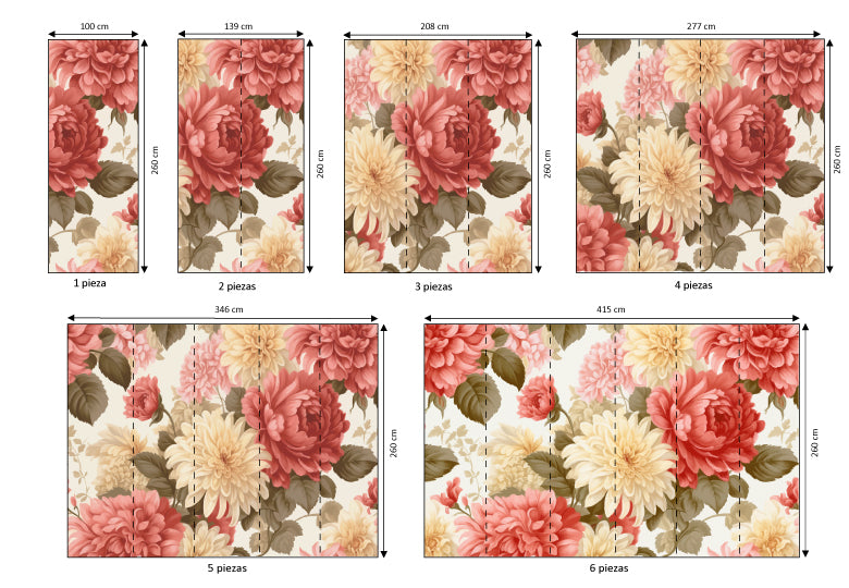 Mural vinílico autoadhesivo Wallplas Maria