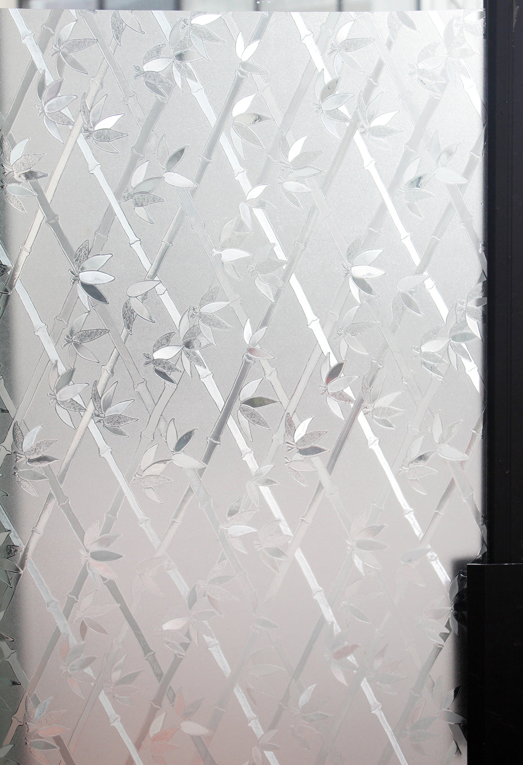 Vinilo estático para ventanas grabado 3D Bamboo