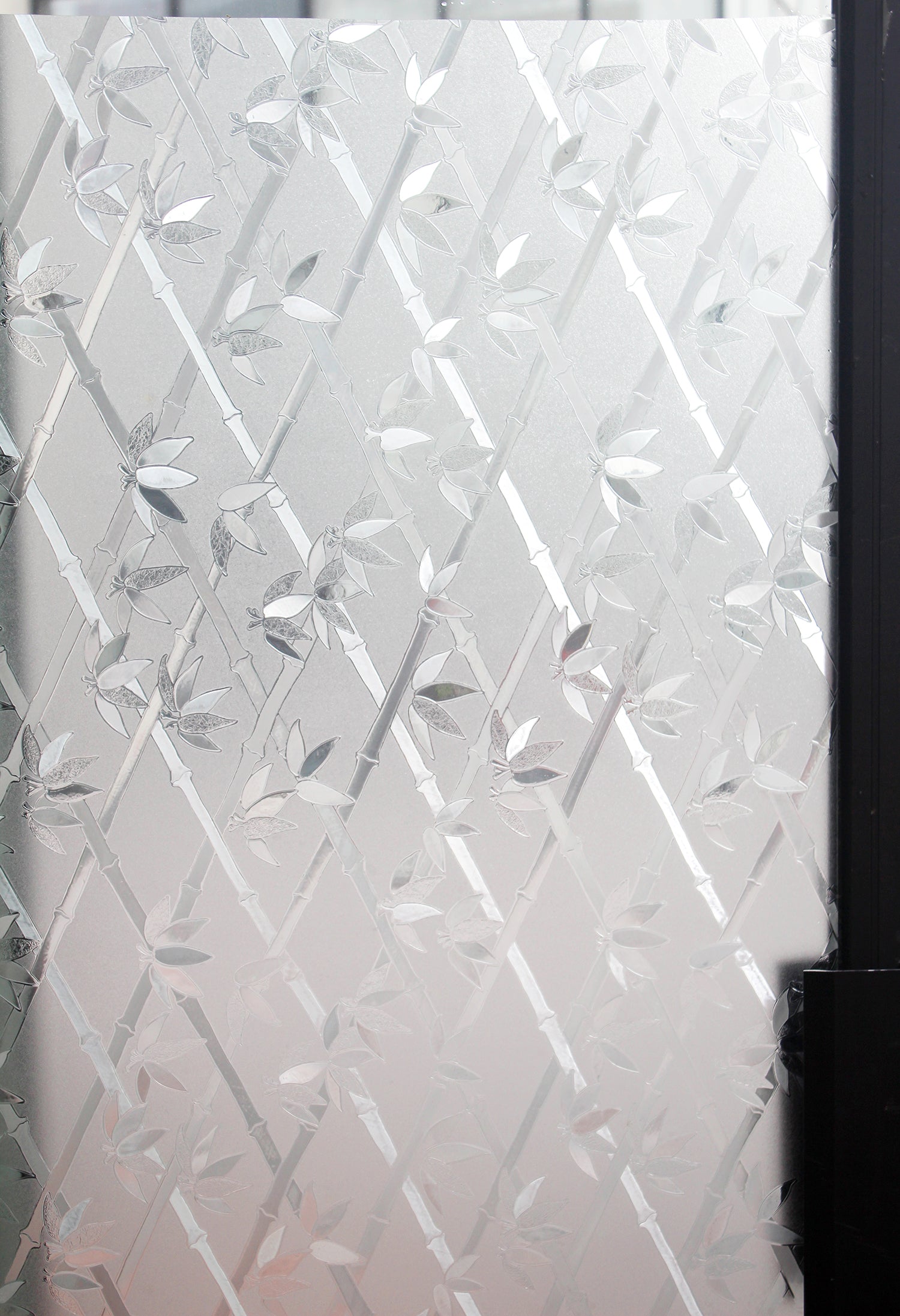 Vinilo estático para ventanas grabado 3D Bamboo