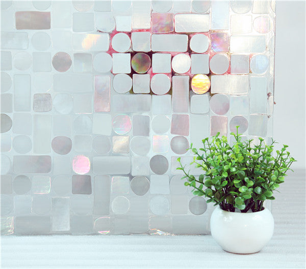 Vinilo estático para ventanas grabado 3D Blocks