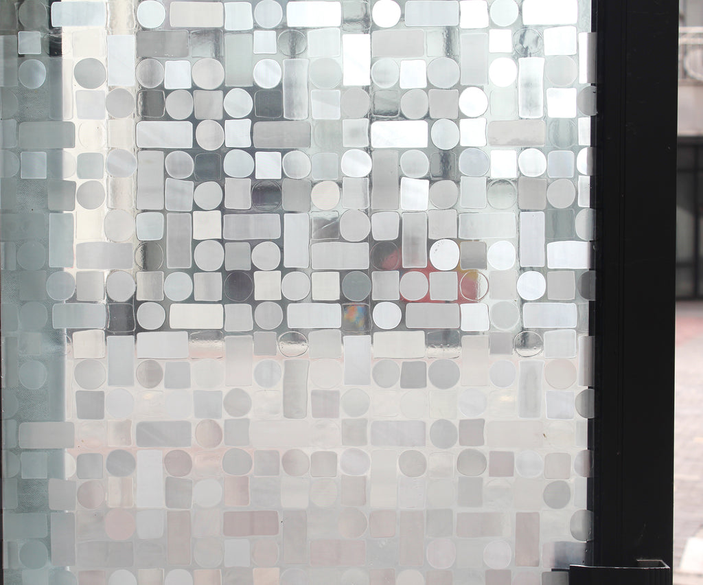 Vinilo estático para ventanas grabado 3D Blocks