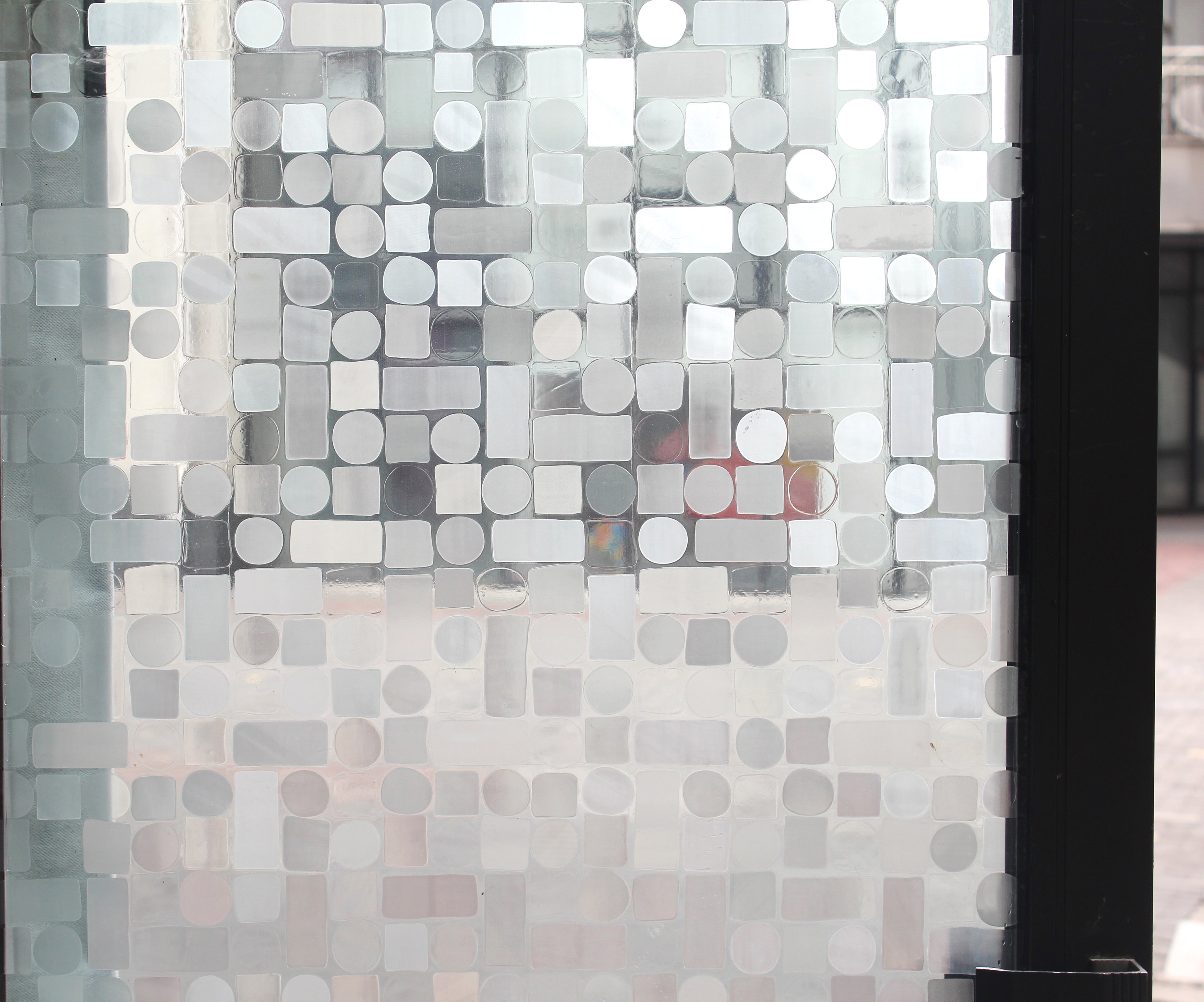 Vinilo estático para ventanas grabado 3D Blocks