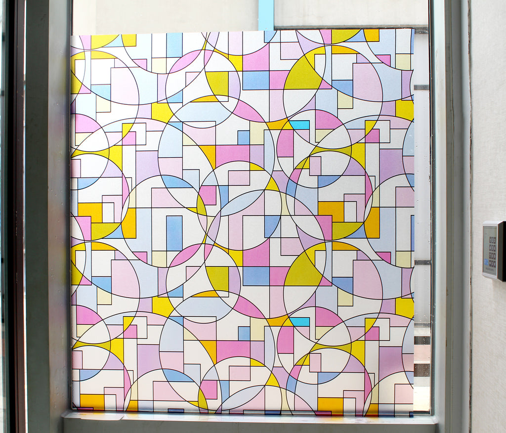 Vinilo estático para ventanas estampado Geometrico