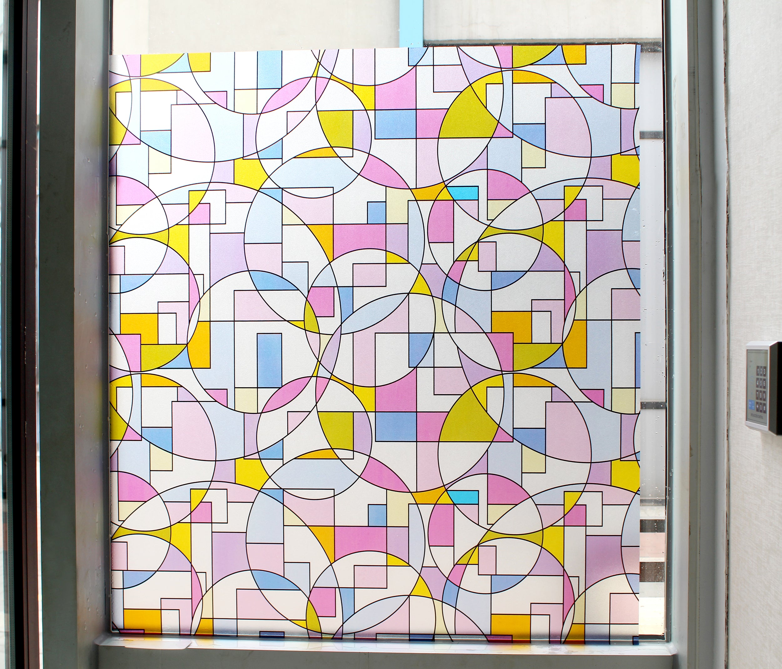 Vinilo estático para ventanas estampado Geometrico