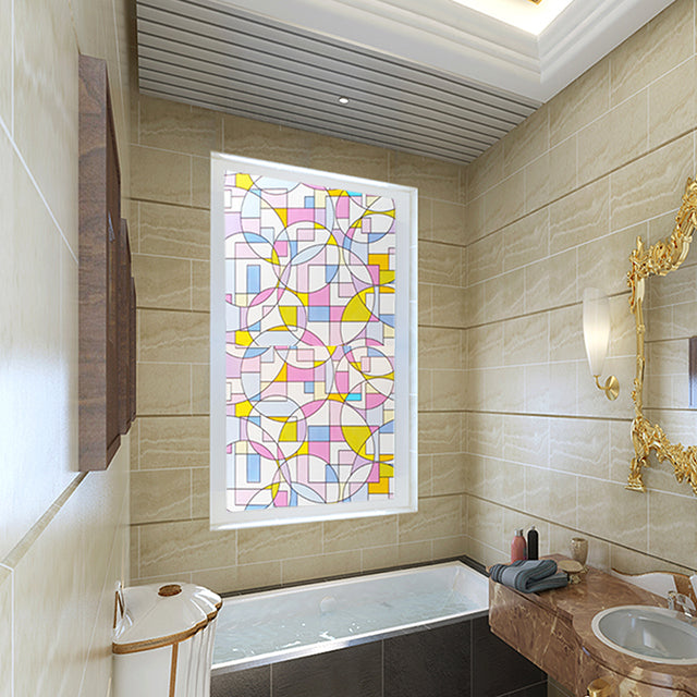 Vinilo estático para ventanas estampado Geometrico