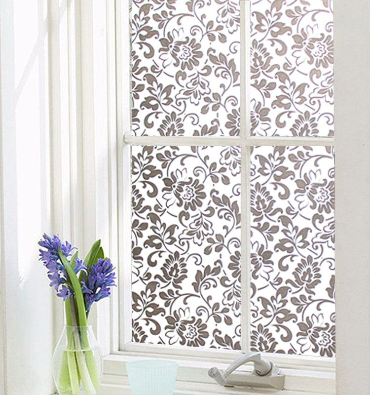 Vinilo estático para ventanas estampado Flores