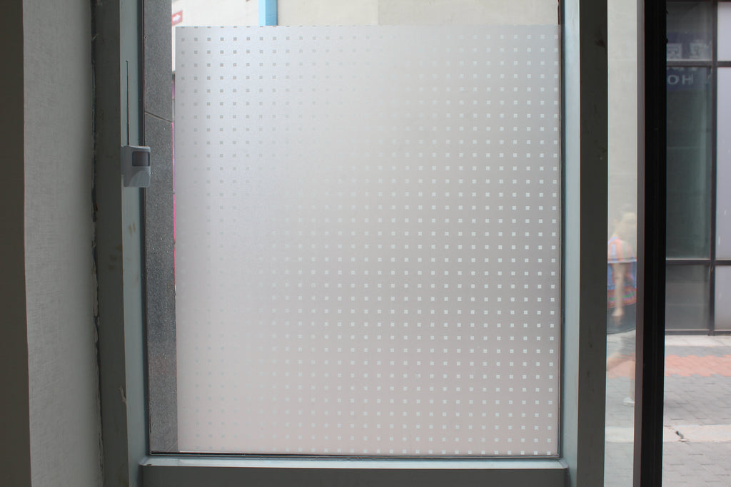 Vinilo estático para ventanas estampado Cuadritos