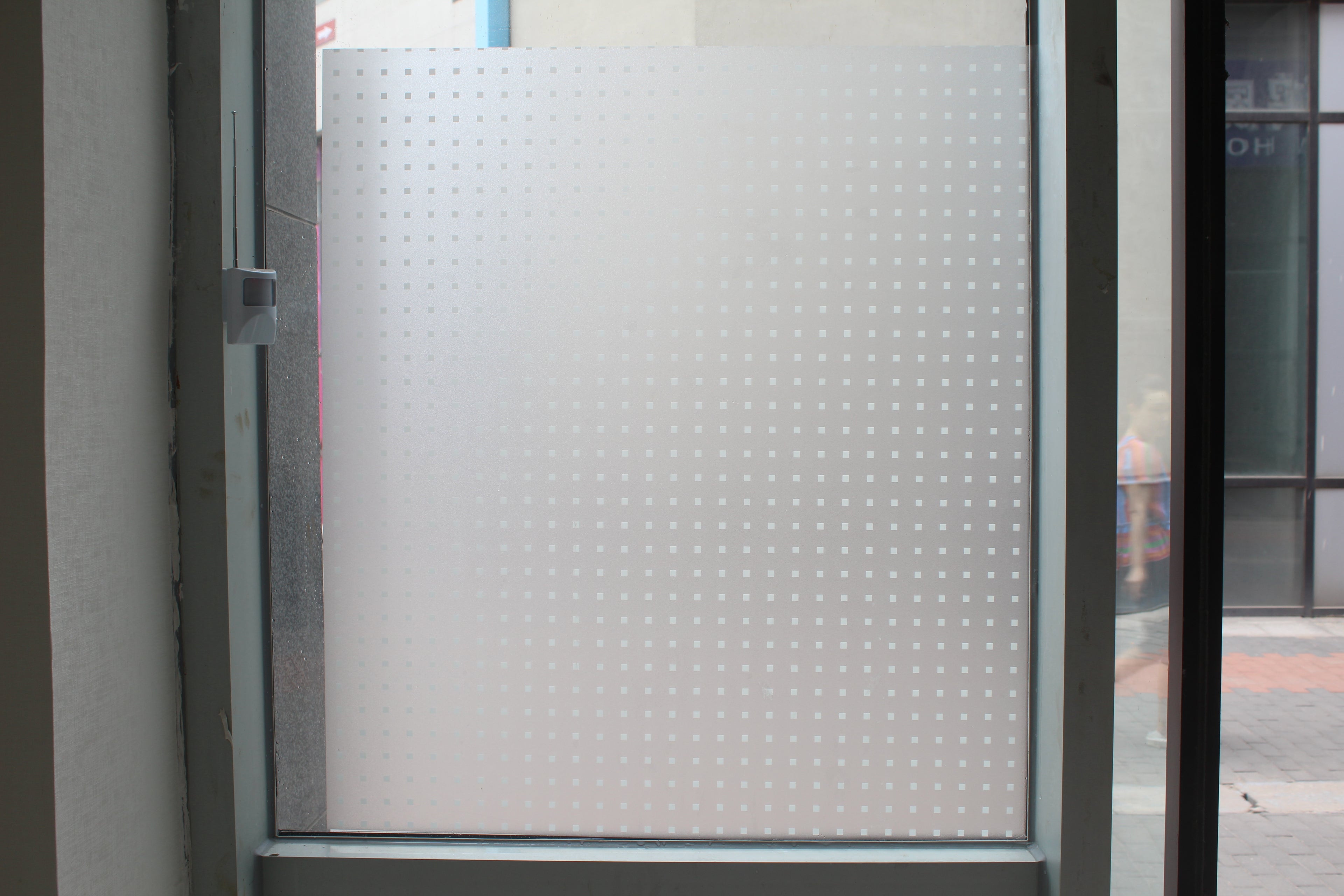 Vinilo estático para ventanas estampado Cuadritos