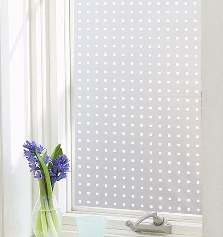 Vinilo estático para ventanas estampado Cuadritos