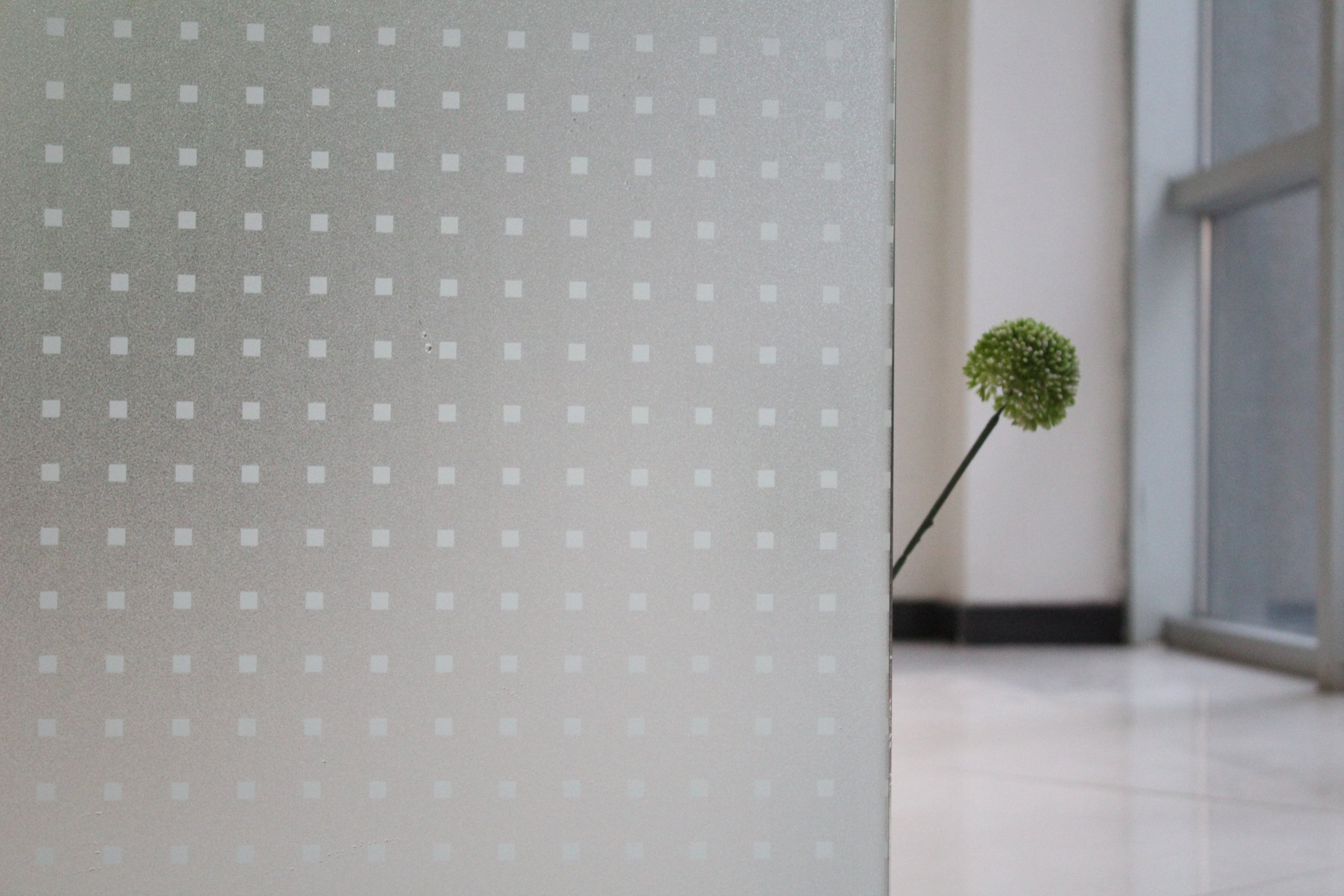 Vinilo estático para ventanas estampado Cuadritos