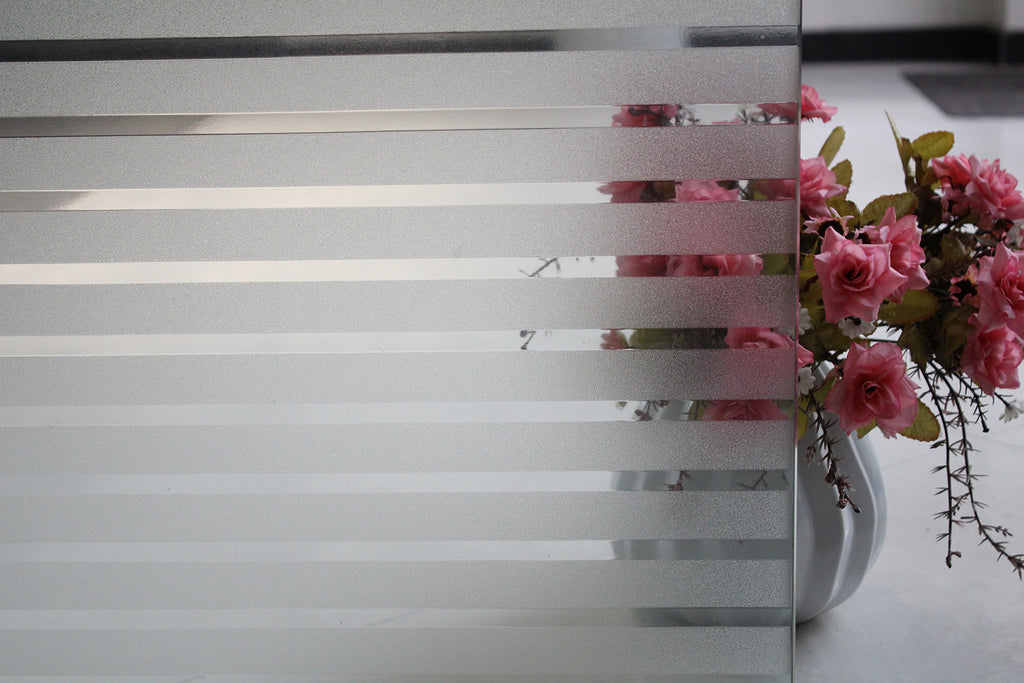 Vinilo estático para ventanas grabado 3D Rayas