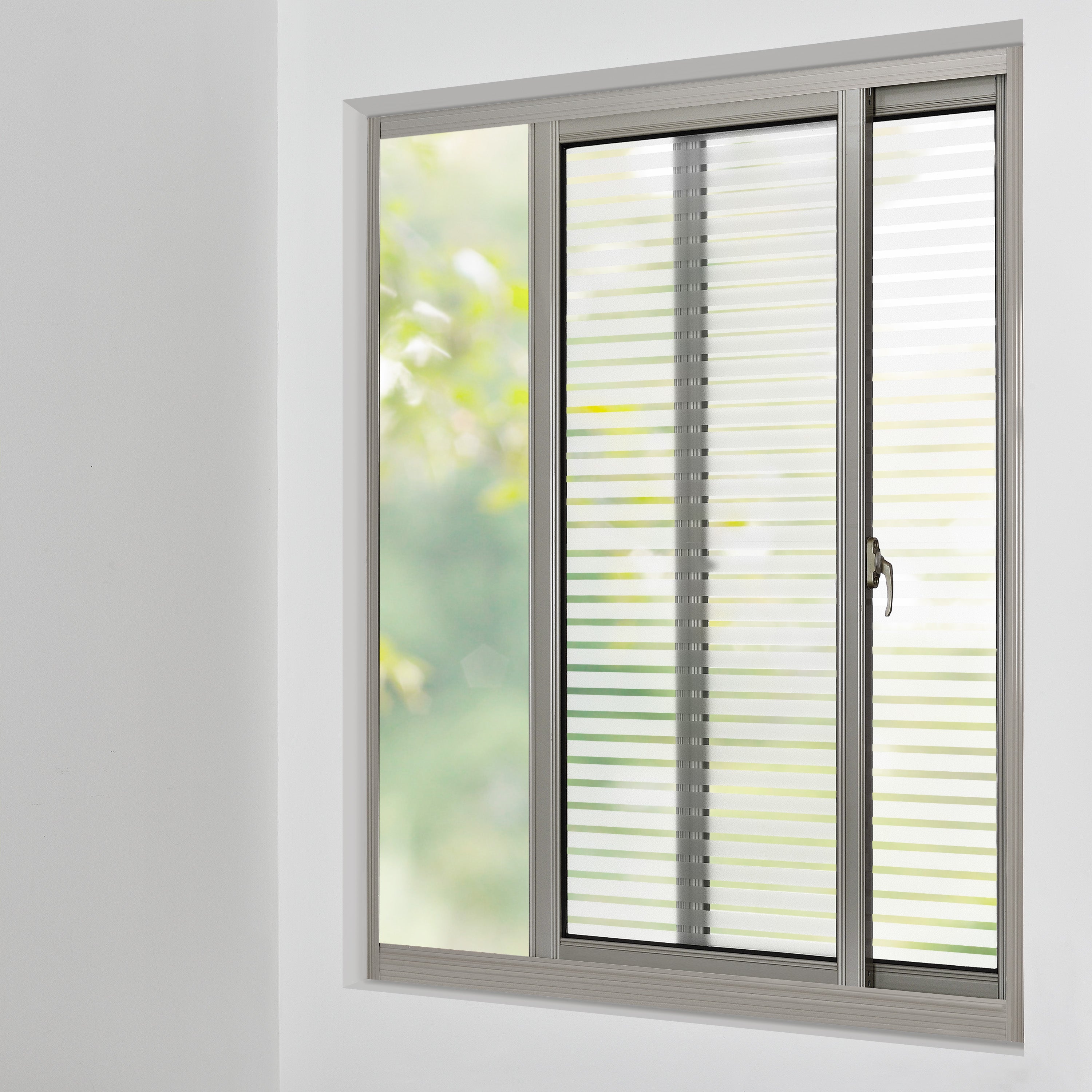 Vinilo estático para ventanas grabado 3D Rayas