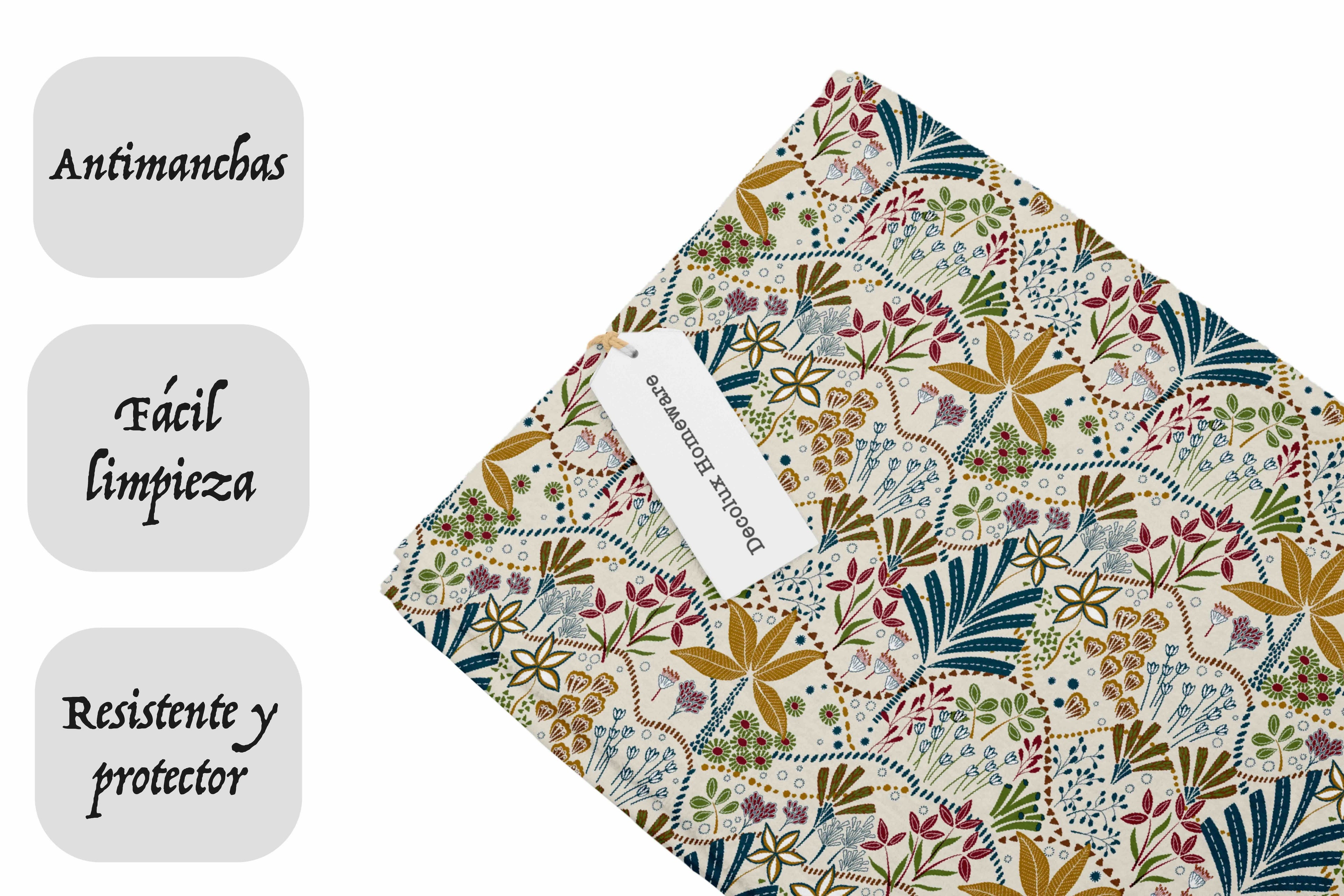 Mantel de hule estampado, impermeable y fácil de limpiar |Talu multicolor