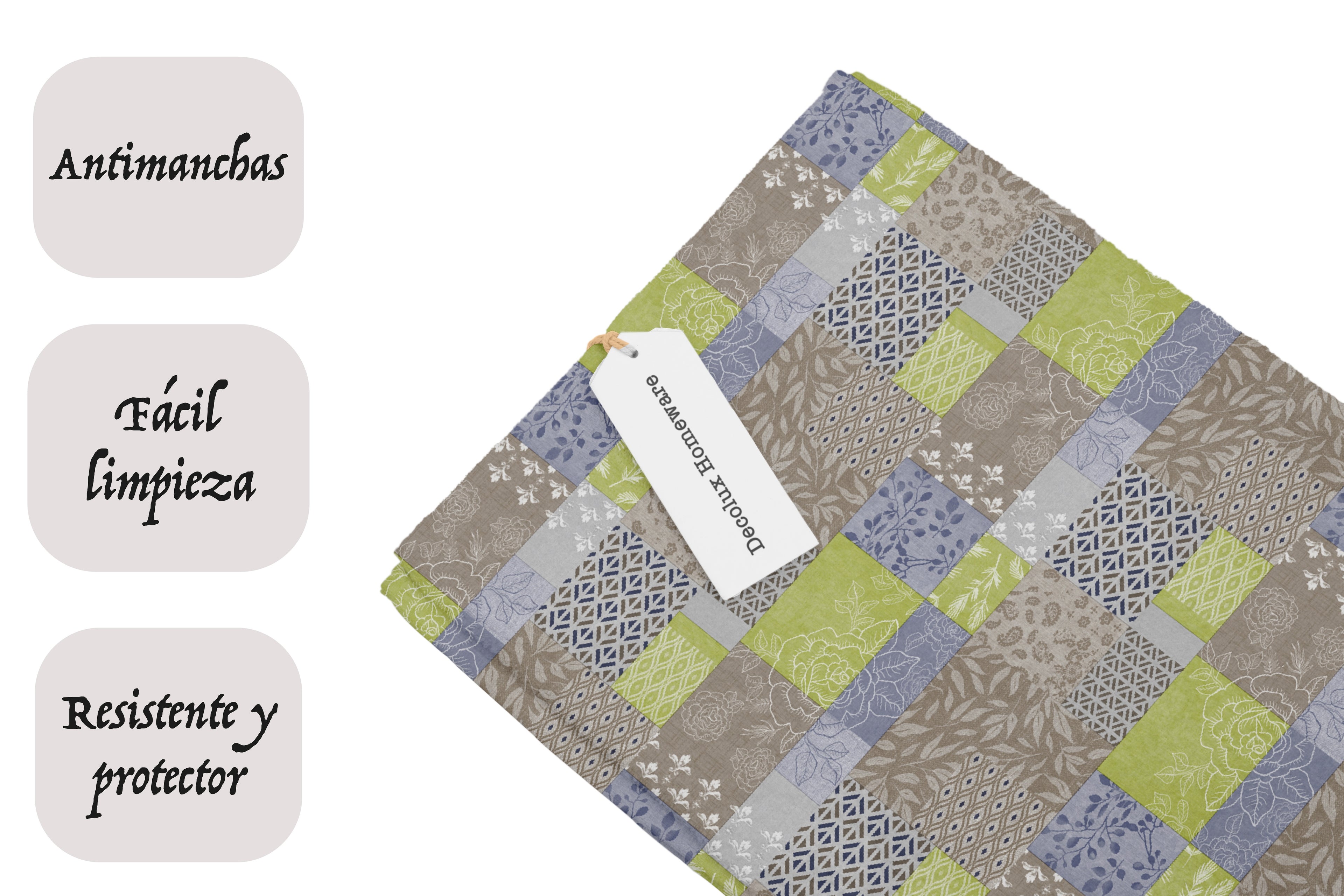 Mantel de hule estampado, impermeable y fácil de limpiar | Papatchy azul