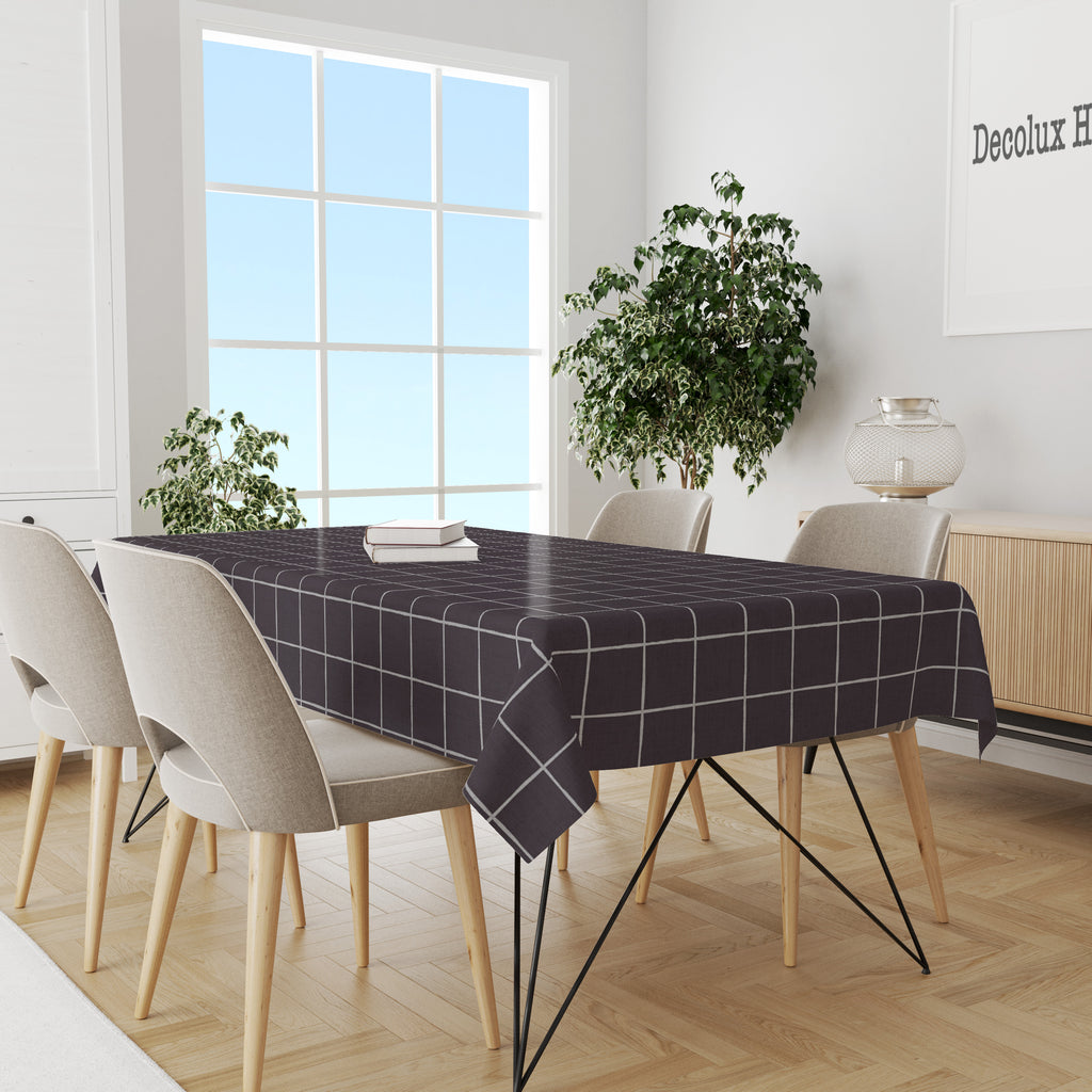 Mantel de hule estampado, impermeable y fácil de limpiar | Flisen negro