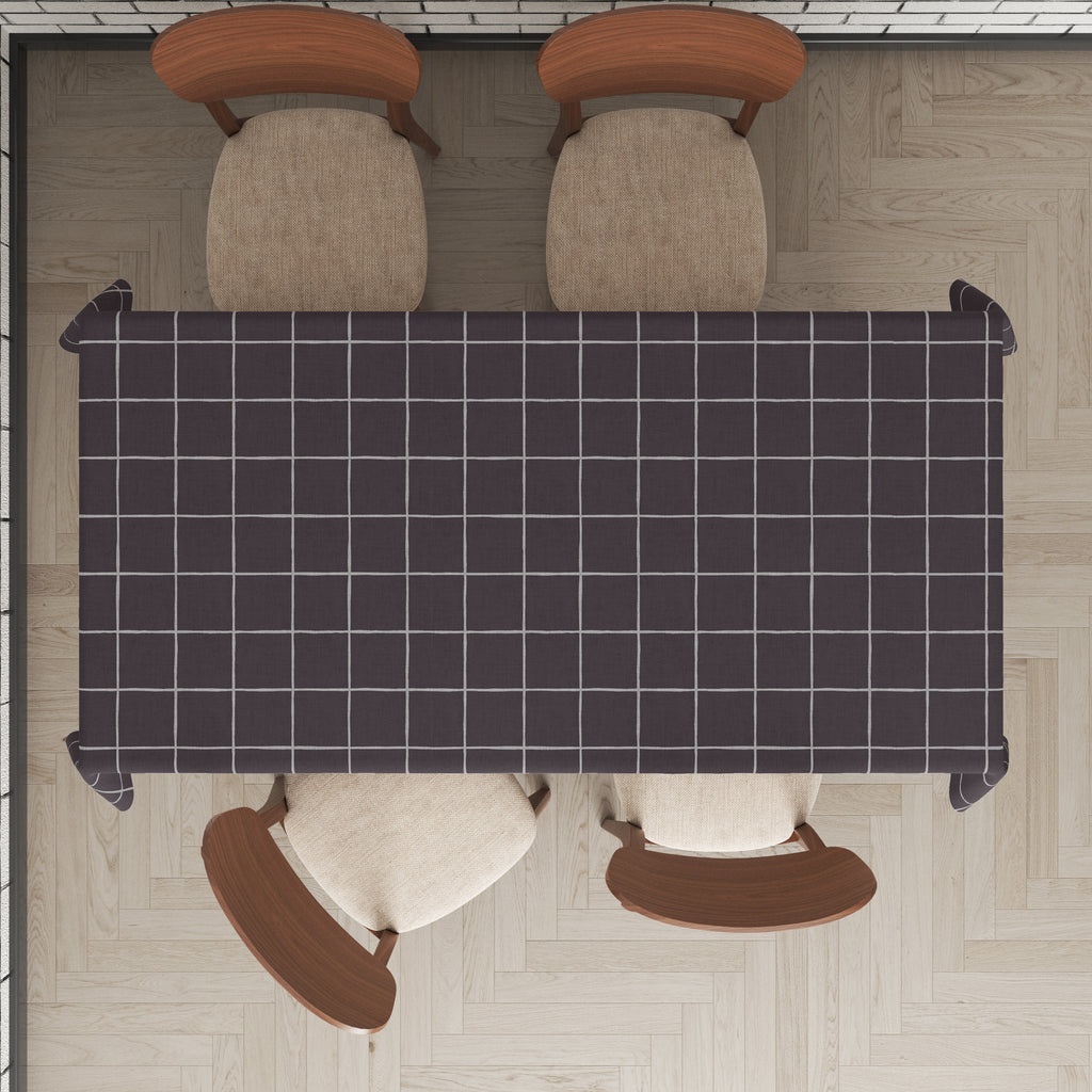 Mantel de hule estampado, impermeable y fácil de limpiar | Flisen negro