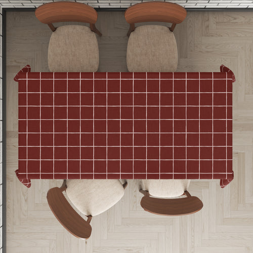 Mantel de hule estampado, impermeable y fácil de limpiar | Flisen burdeos