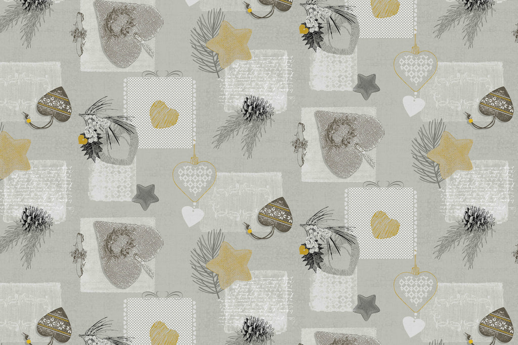 Mantel de hule estampado, impermeable y fácil de limpiar | Ast beige