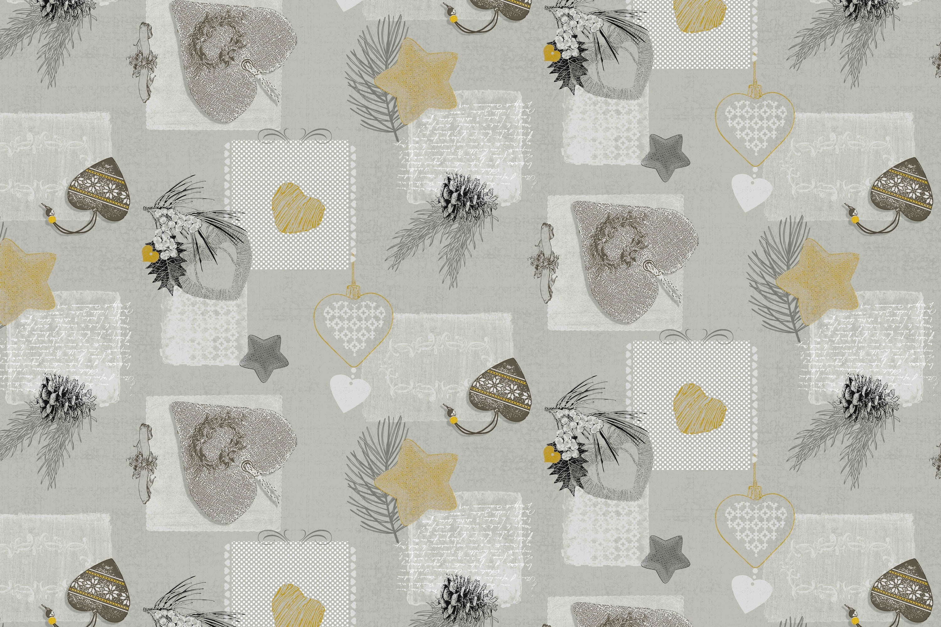 Mantel de hule estampado, impermeable y fácil de limpiar | Ast beige