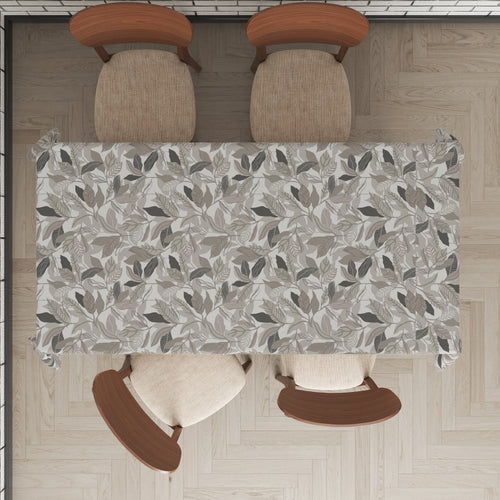 Mantel de hule estampado, impermeable y fácil de limpiar | Taia gris