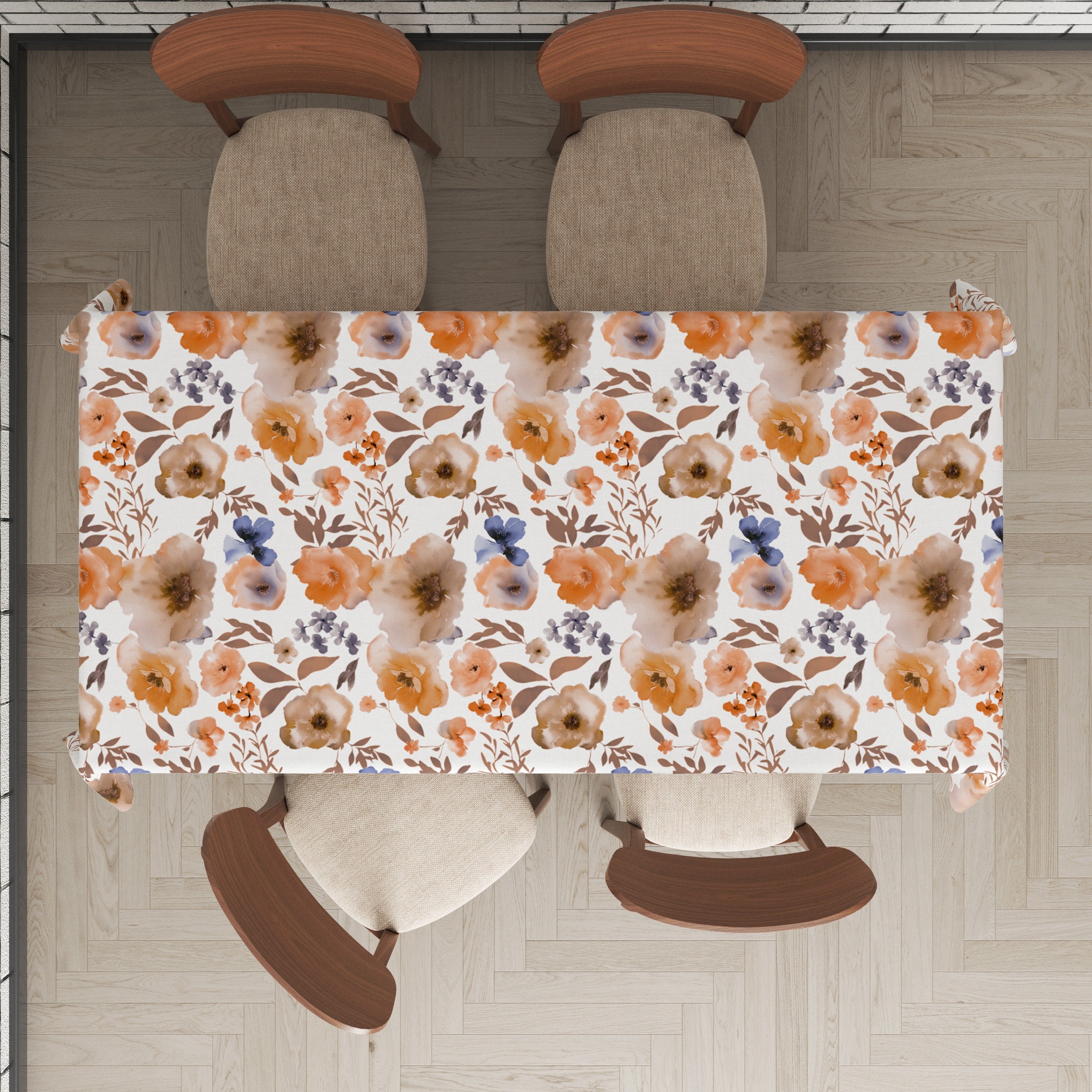 Mantel de hule estampado, impermeable y fácil de limpiar | Niwa ocre