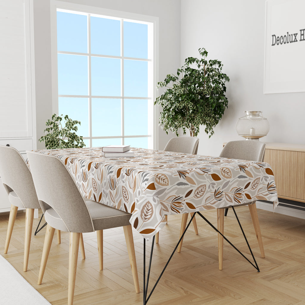 Mantel de hule estampado, impermeable y fácil de limpiar | Costi marrón