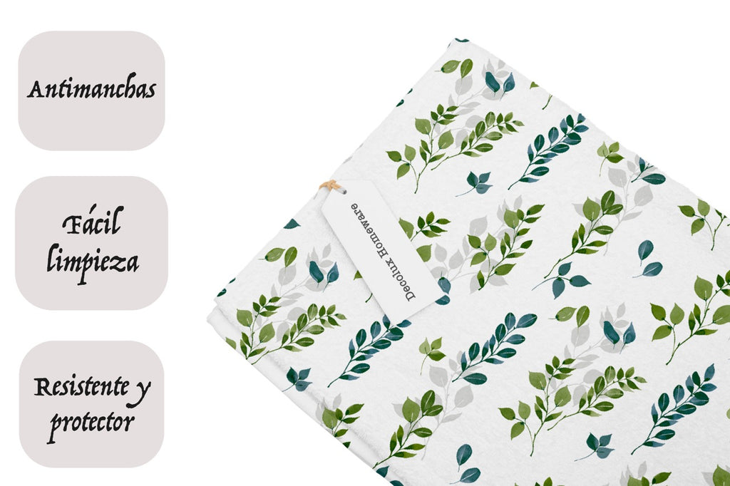 Mantel de hule estampado, impermeable y fácil de limpiar | Sumie verde