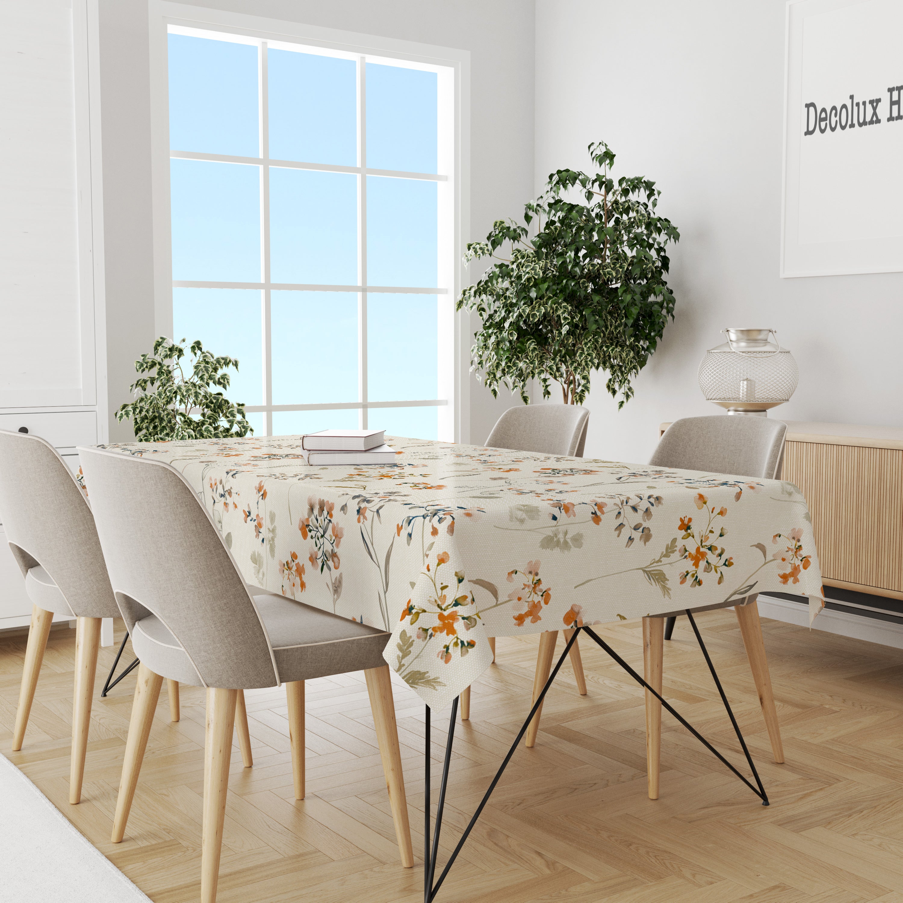 Mantel de hule estampado, impermeable y fácil de limpiar | Lise beige