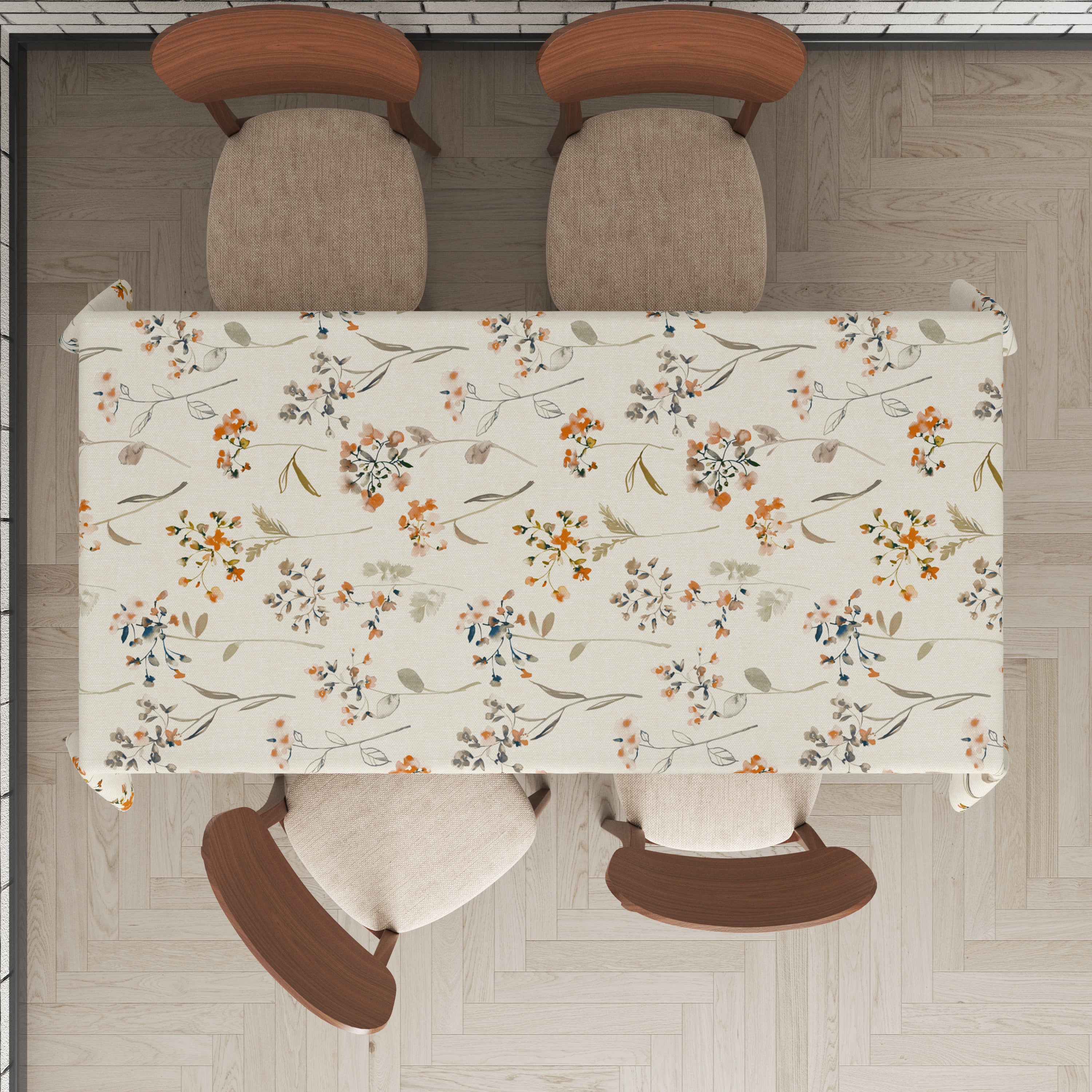 Mantel de hule estampado, impermeable y fácil de limpiar | Lise beige