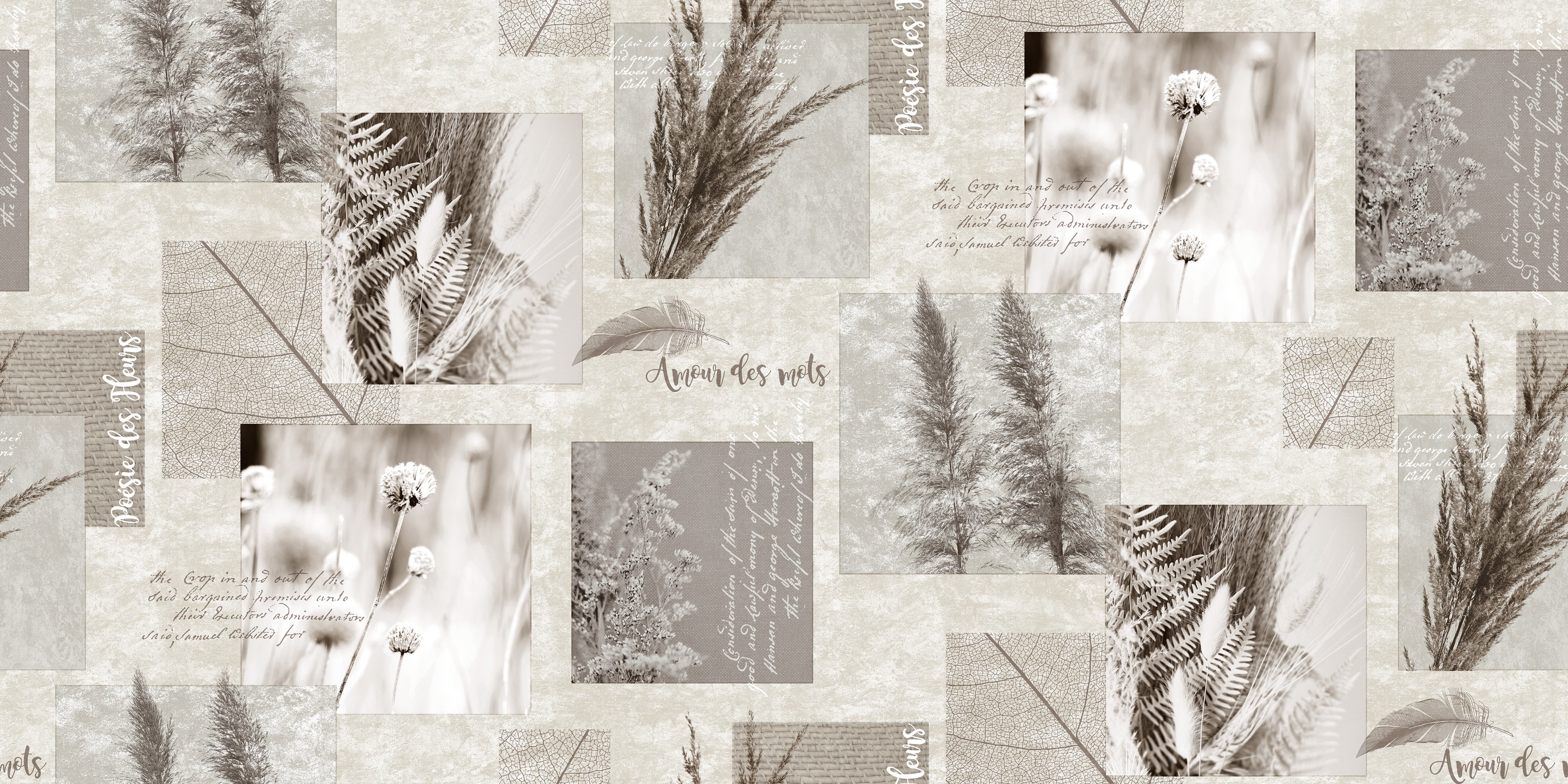 Mantel de hule estampado, impermeable y fácil de limpiar | Pampa topo