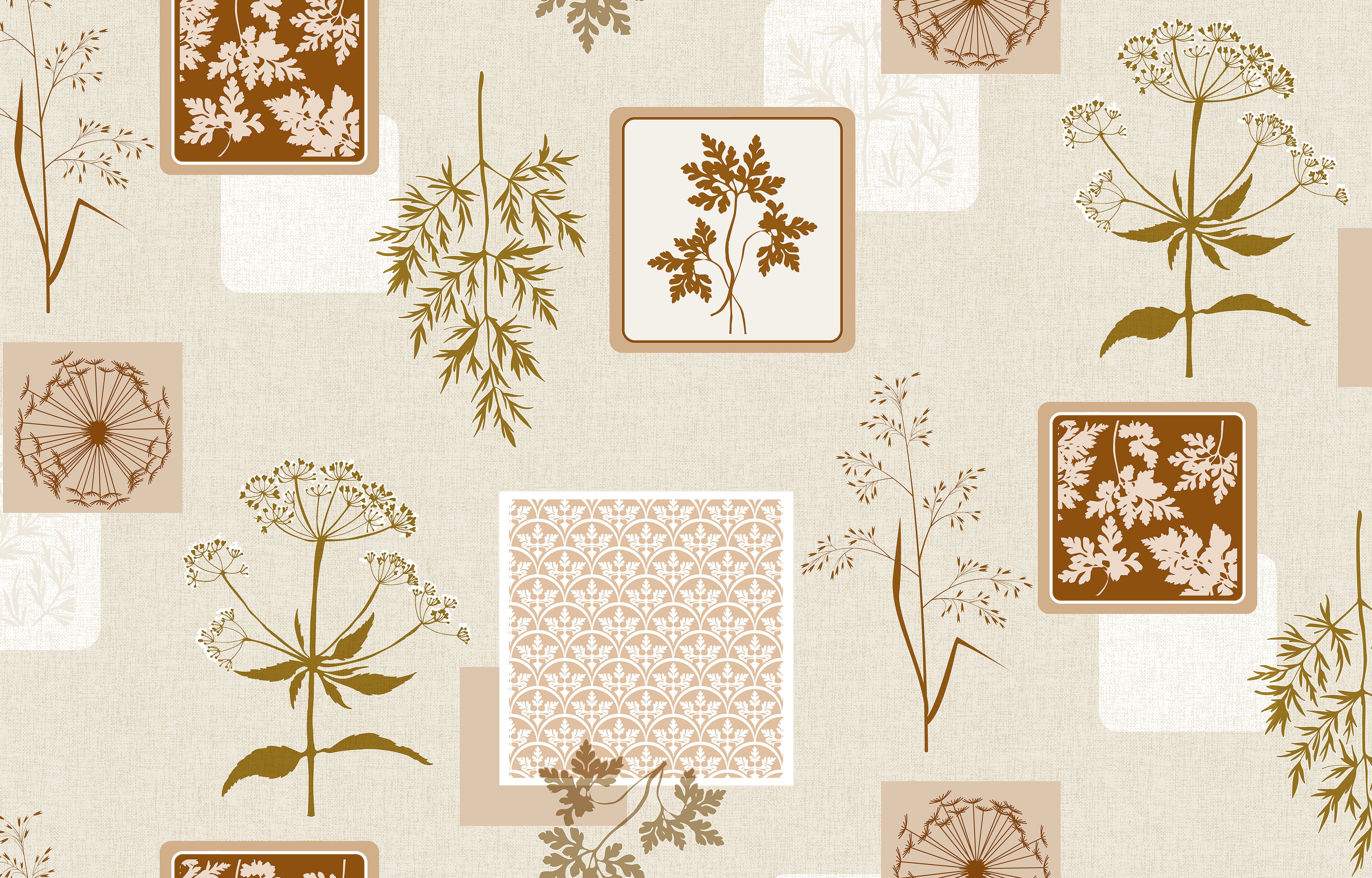 Mantel de hule estampado, impermeable y fácil de limpiar | Paleo terracota