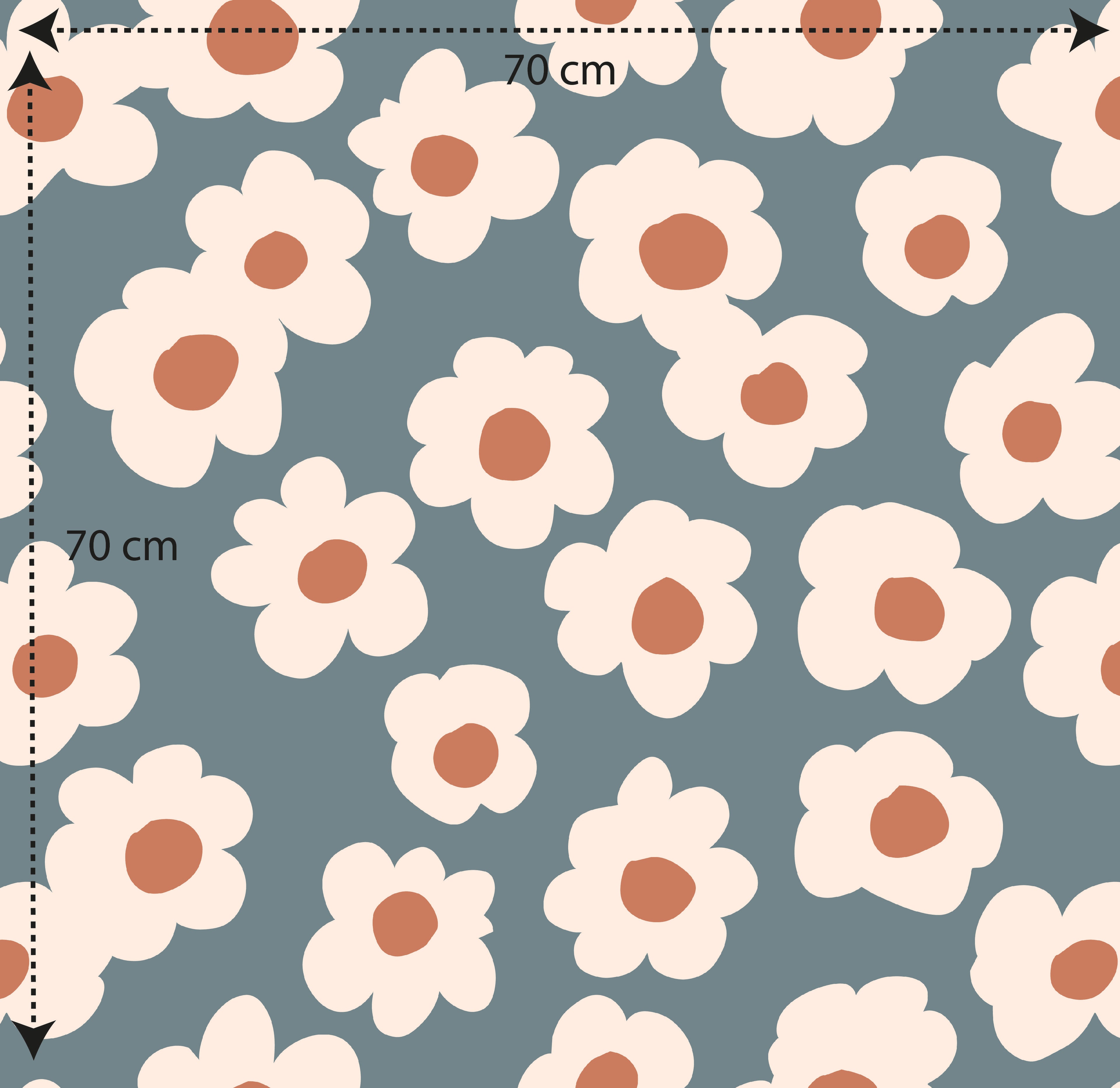 Papel pintado vinílico adhesivo Wallplas Flower