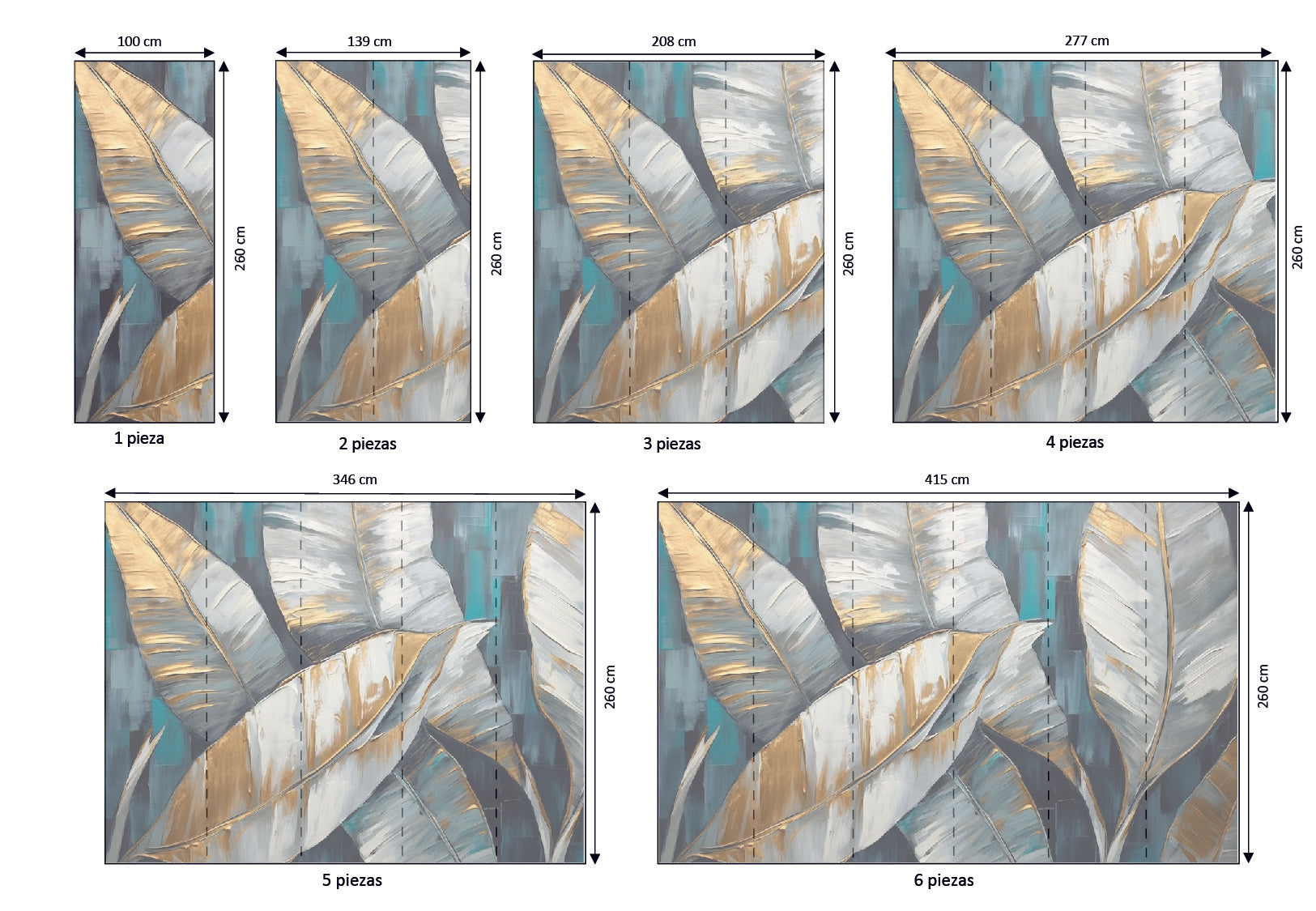 Mural vinílico autoadhesivo Wallplas Potes