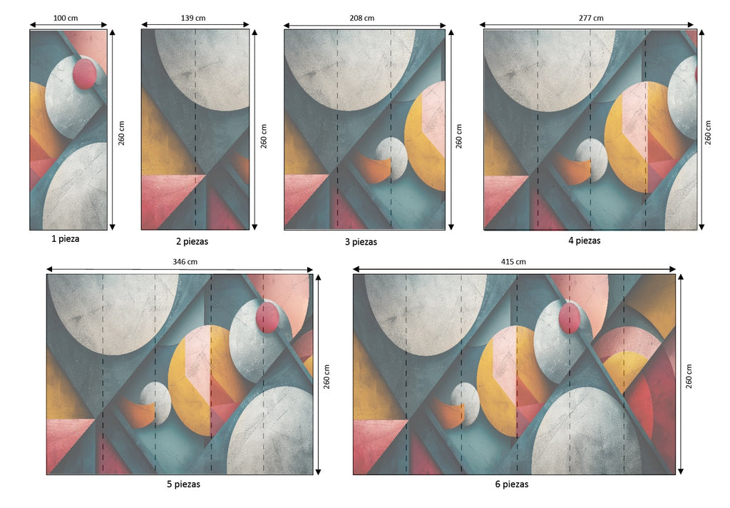 Mural vinílico autoadhesivo Wallplas Bolas