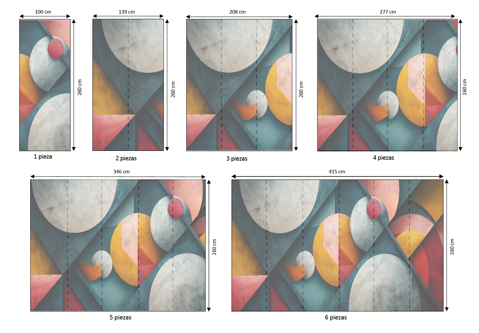 Mural vinílico autoadhesivo Wallplas Bolas