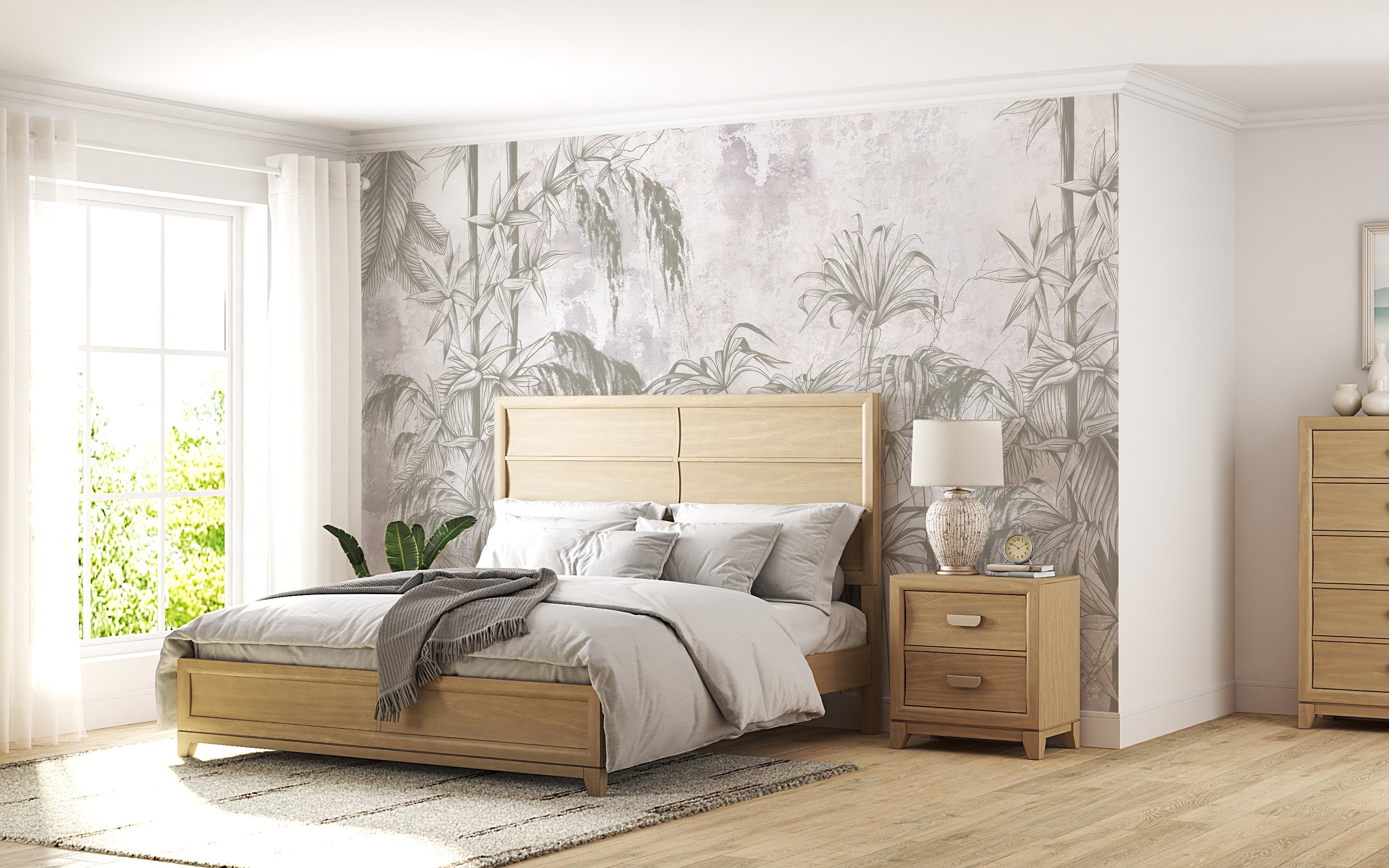 Mural vinílico autoadhesivo Wallplas Bamboo